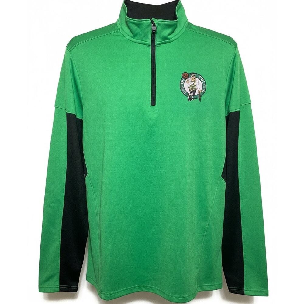 Antigua Boston Celtics Men's Quarter Zip Green & Black Jacket Size Small NWT